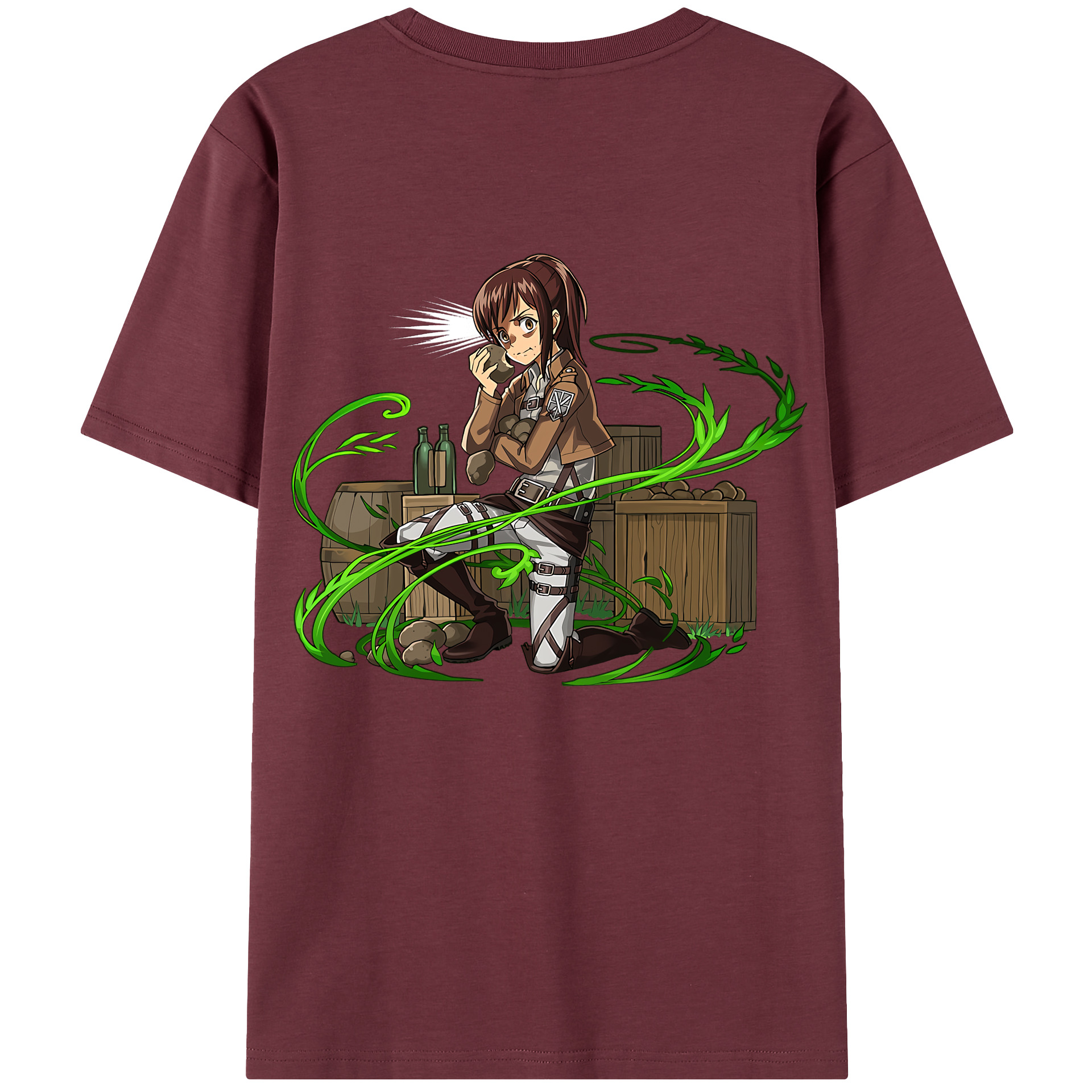 （画像用） 進撃の巨人 サシャ·ブラウス Attack on Titan Sasha Blaus 綿100％半袖Tシャツ（背面プリント）